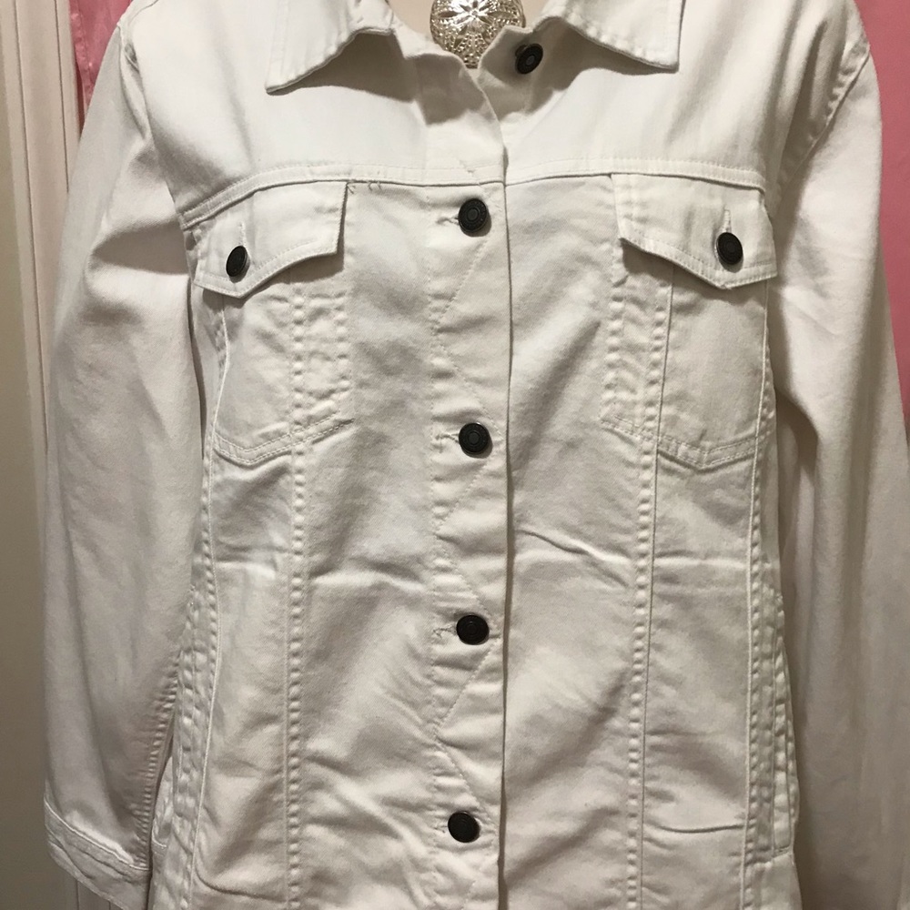 White Denim Jacket - 1X NWOT